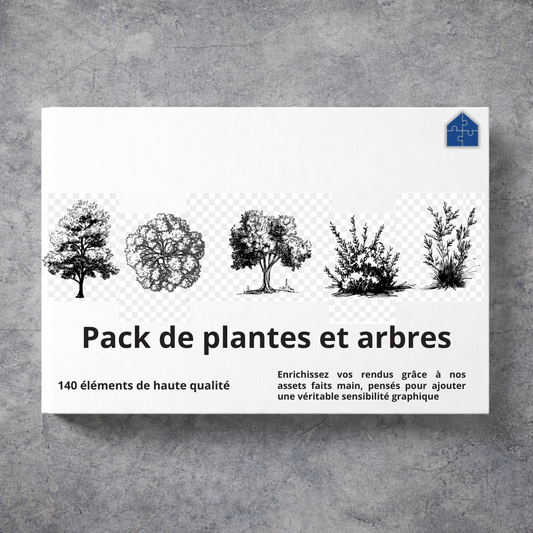 Pack de plantes et arbres
