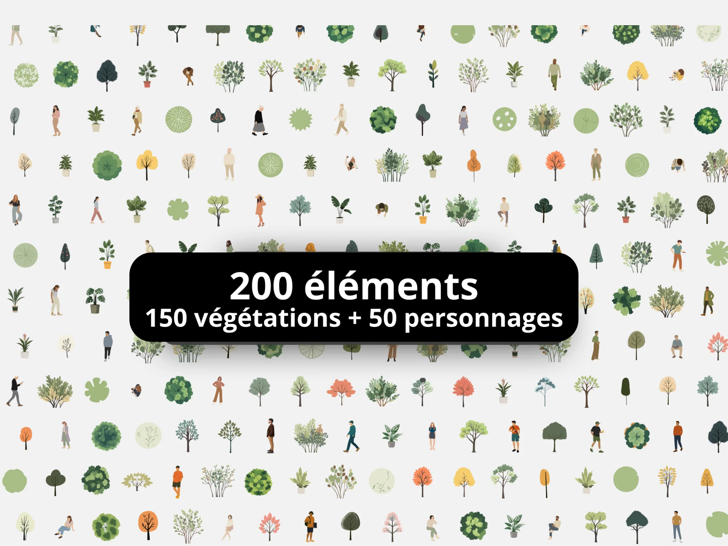 Pack complet - style collage (200 éléments)