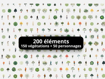 Pack complet - style collage (200 éléments)