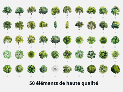 Pack complet - style aquarelle (150 éléments)