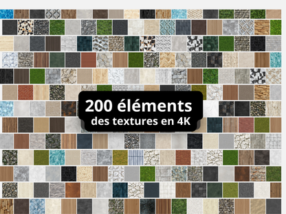 Pack complet - Textures (200 éléments)