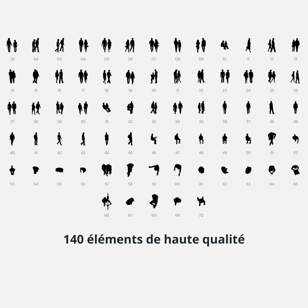 Pack de silhouettes techniques