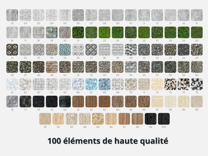 Pack complet - Textures (200 éléments)