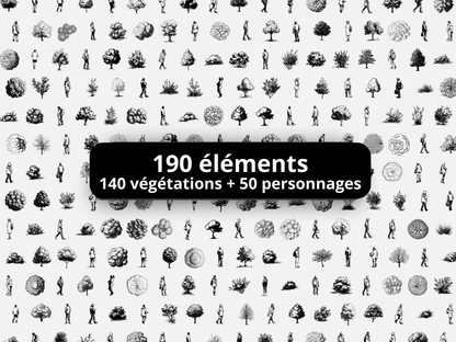 Pack complet - Style dessiné (190 éléments)