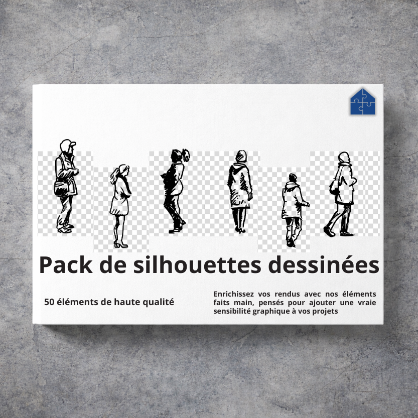 Pack de silhouettes dessinées