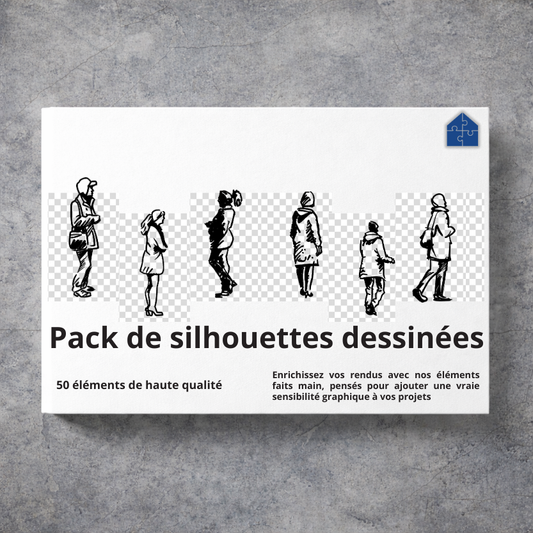 Pack de silhouettes dessinées