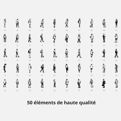 Pack de silhouettes dessinées